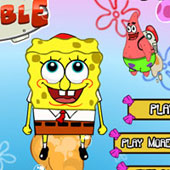 Игра Спанч Боб на двоих: Полёт на пузырях онлайн