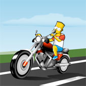 Игра Симпсоны: Барт Катается на Мотоцикле онлайн