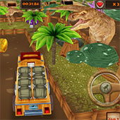 Игра Гонка рядом с динозаврами онлайн
